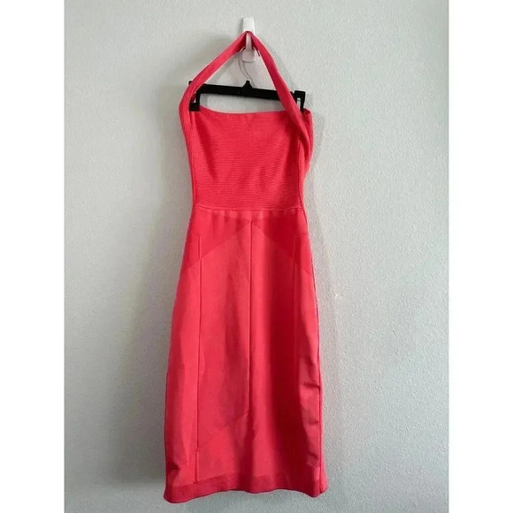 Narciso Rodriguez ribbed bodycon halter bandage dress size 42 made in Italy - Picture 6 of 9